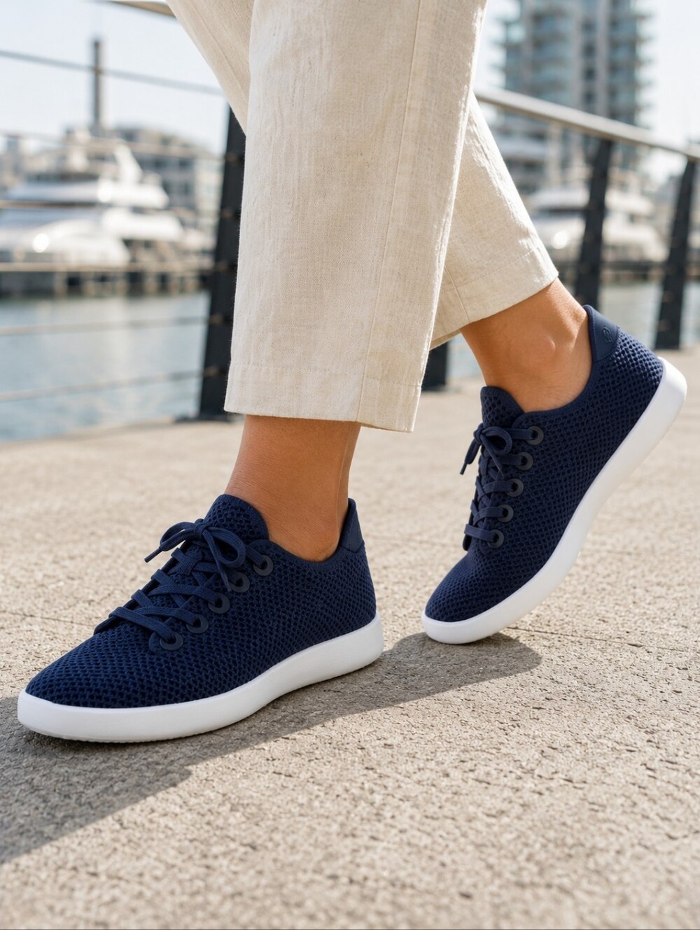 Allbirds Tree Pipers Moonrise Navy Eucalyptus Sneakers W10 EU40